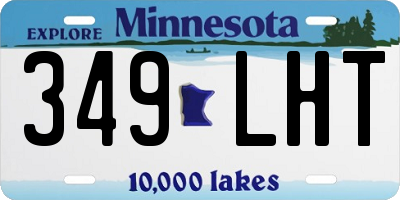 MN license plate 349LHT