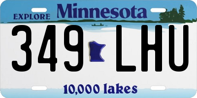 MN license plate 349LHU