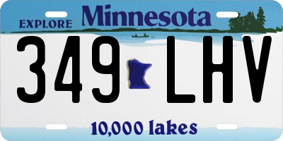 MN license plate 349LHV