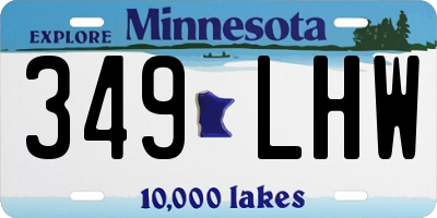 MN license plate 349LHW