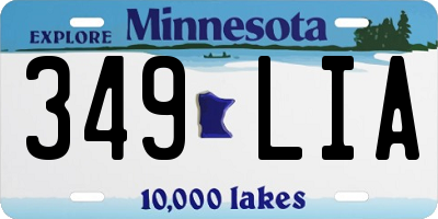 MN license plate 349LIA