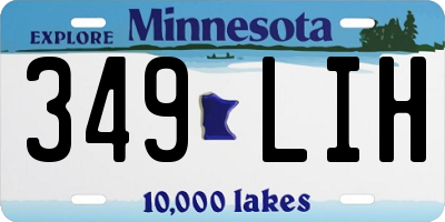 MN license plate 349LIH