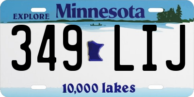 MN license plate 349LIJ