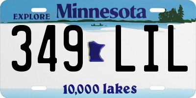 MN license plate 349LIL