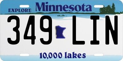 MN license plate 349LIN