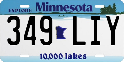 MN license plate 349LIY