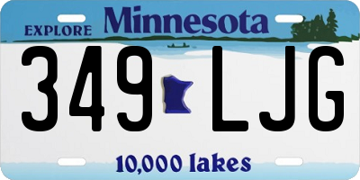 MN license plate 349LJG