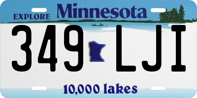 MN license plate 349LJI