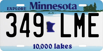 MN license plate 349LME