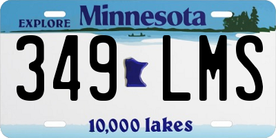 MN license plate 349LMS