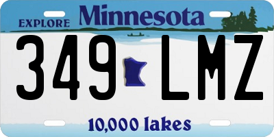 MN license plate 349LMZ