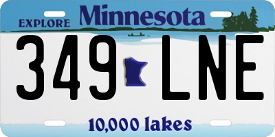 MN license plate 349LNE