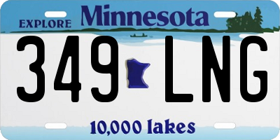 MN license plate 349LNG