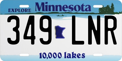 MN license plate 349LNR