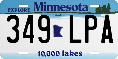 MN license plate 349LPA
