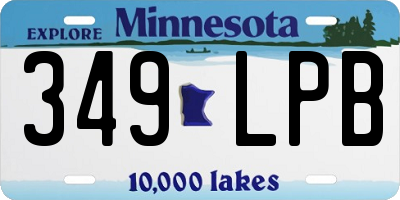 MN license plate 349LPB