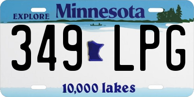 MN license plate 349LPG