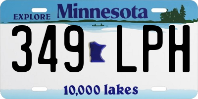 MN license plate 349LPH
