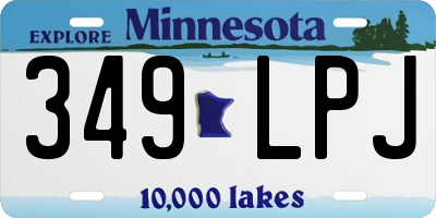 MN license plate 349LPJ
