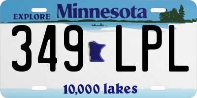 MN license plate 349LPL
