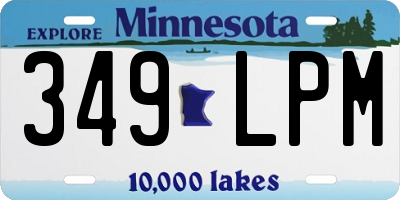 MN license plate 349LPM