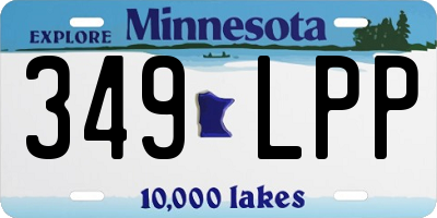 MN license plate 349LPP