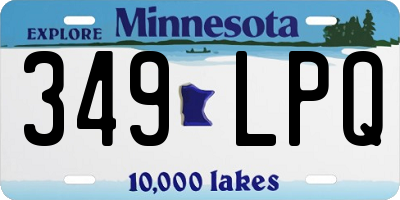 MN license plate 349LPQ