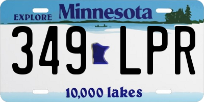 MN license plate 349LPR