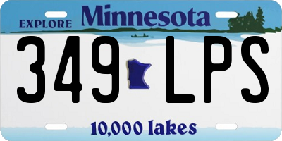 MN license plate 349LPS