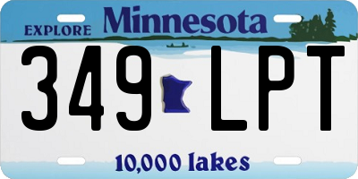 MN license plate 349LPT