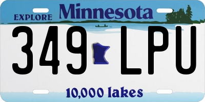 MN license plate 349LPU