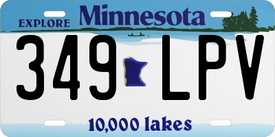 MN license plate 349LPV