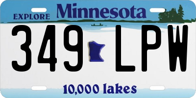 MN license plate 349LPW