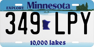 MN license plate 349LPY