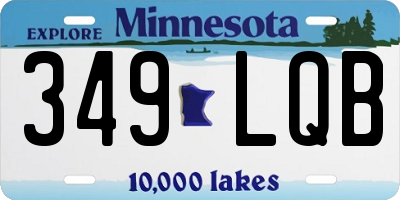 MN license plate 349LQB