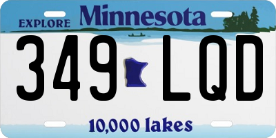 MN license plate 349LQD