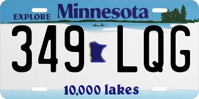 MN license plate 349LQG