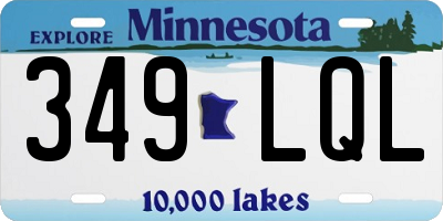 MN license plate 349LQL