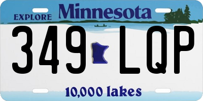 MN license plate 349LQP