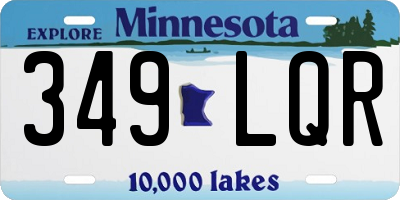 MN license plate 349LQR