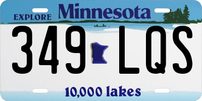 MN license plate 349LQS