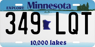 MN license plate 349LQT
