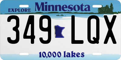 MN license plate 349LQX