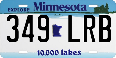 MN license plate 349LRB