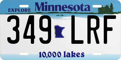 MN license plate 349LRF