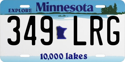 MN license plate 349LRG