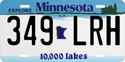 MN license plate 349LRH