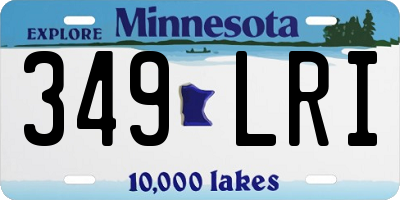 MN license plate 349LRI