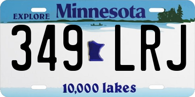 MN license plate 349LRJ