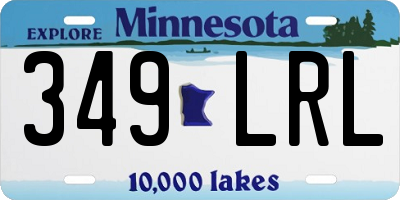 MN license plate 349LRL